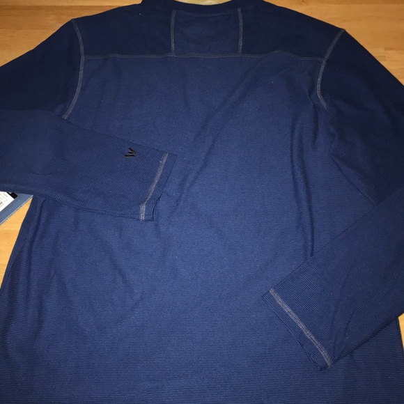 Men’s Small Sierra Ridge Stripe Crew Shield Blue - Picture 5 of 6